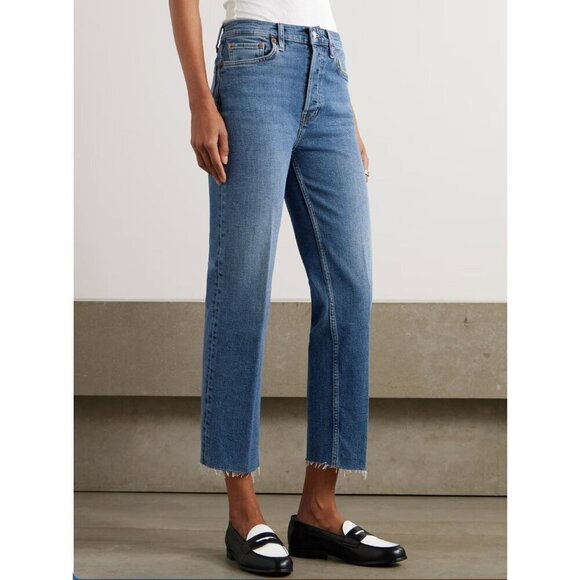 Re/Done 70s Ultra High-Rise STove Pipe JeansWomen's Size 26 - Picture 1 of 13